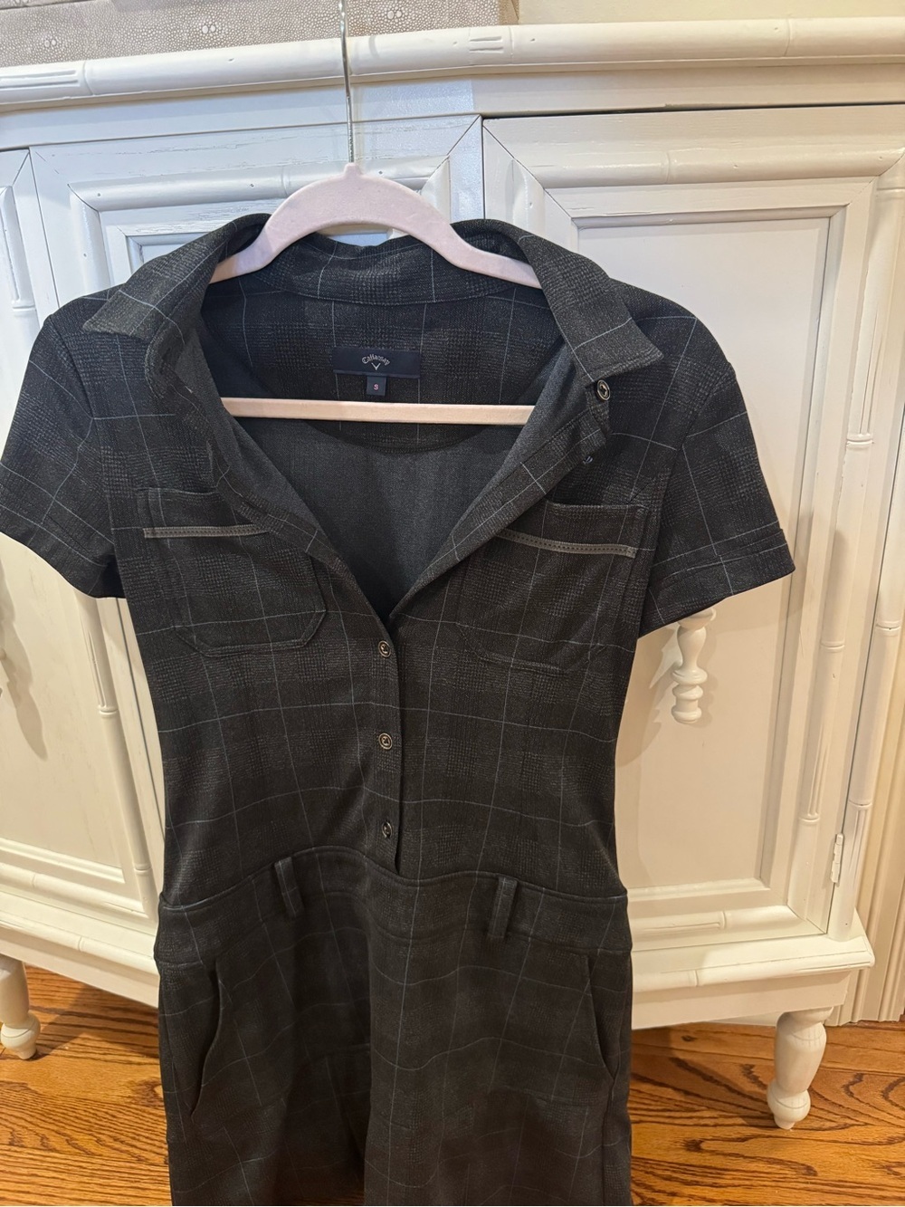 Callaway Golf Women’s Plaid Romper Shorts Jumpsuit Size Small